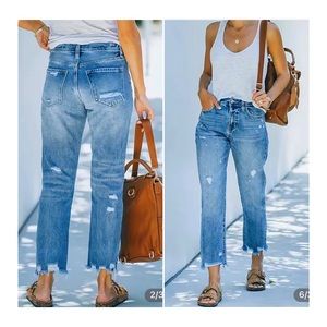 COPY - Distressed Crop Jeans